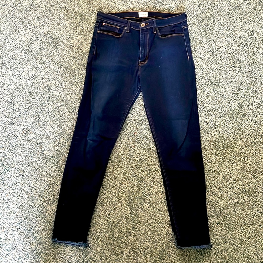 HUDSON Dark Blue Barbara high rise super skinny 30